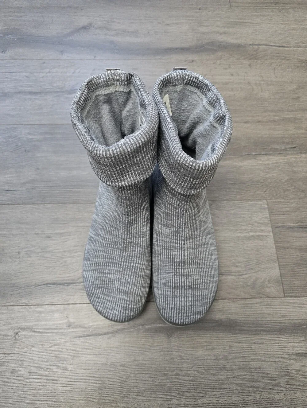 Merrell Women's Juno Knit Pull-On boots Gray Ribbed Winter Comfy